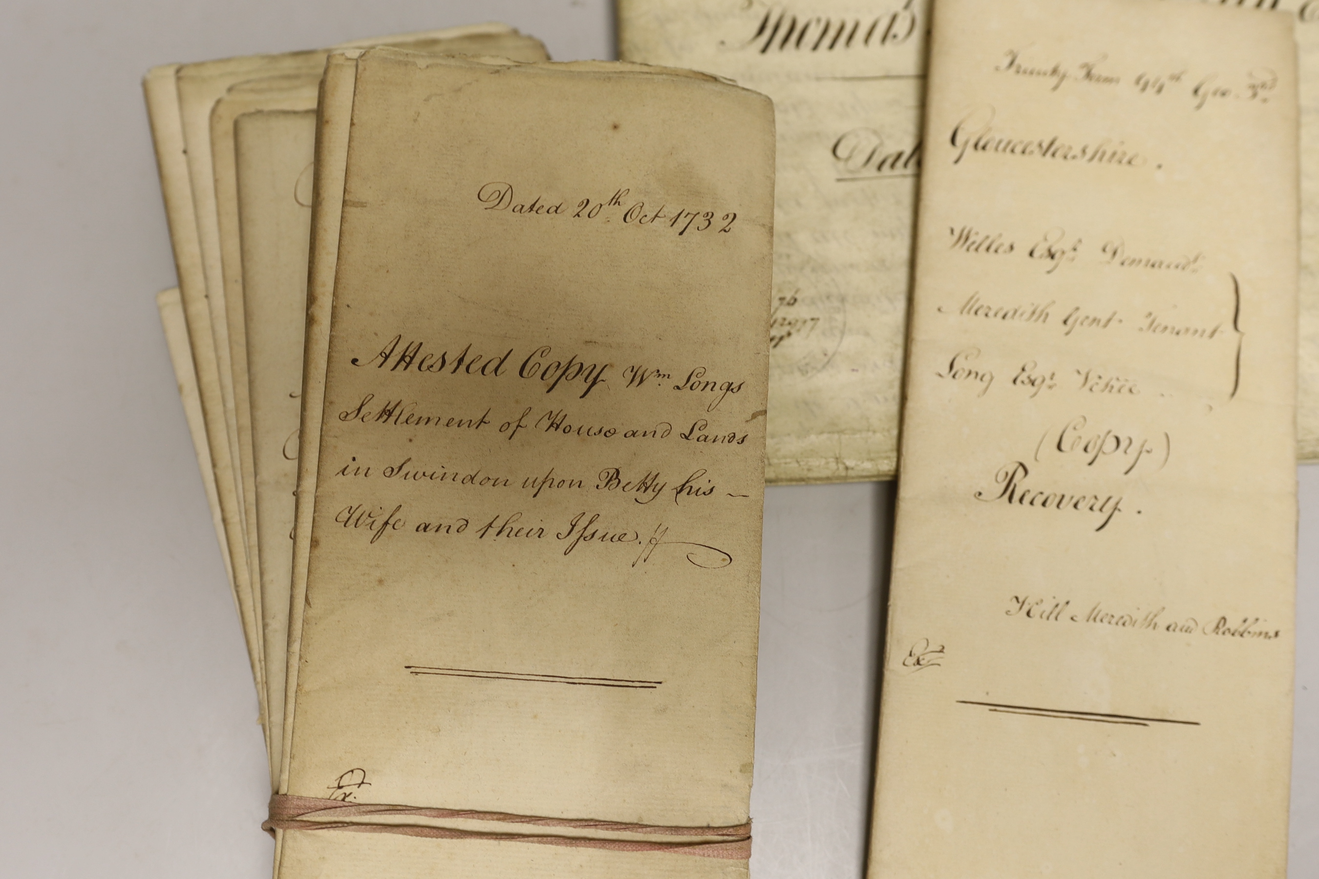 A group of Deeds, Wills, etc, 18th/19th century